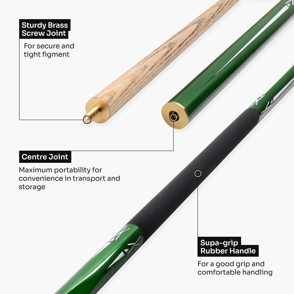 Jonny 8 Ball Green Torpedo 48-inch junior cue Cue + Case