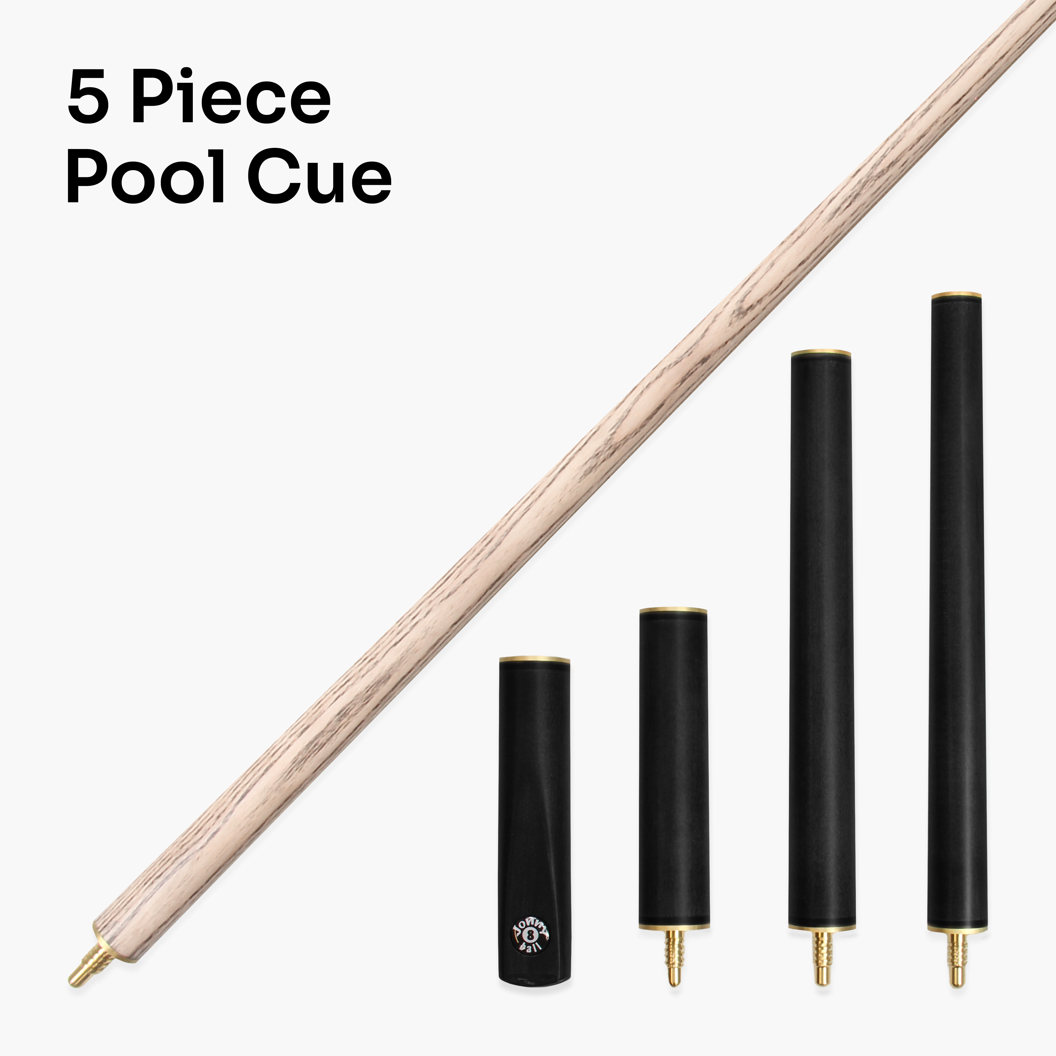 Jonny 8 Ball Combi adjustable 5-piece cue Cue + Case
