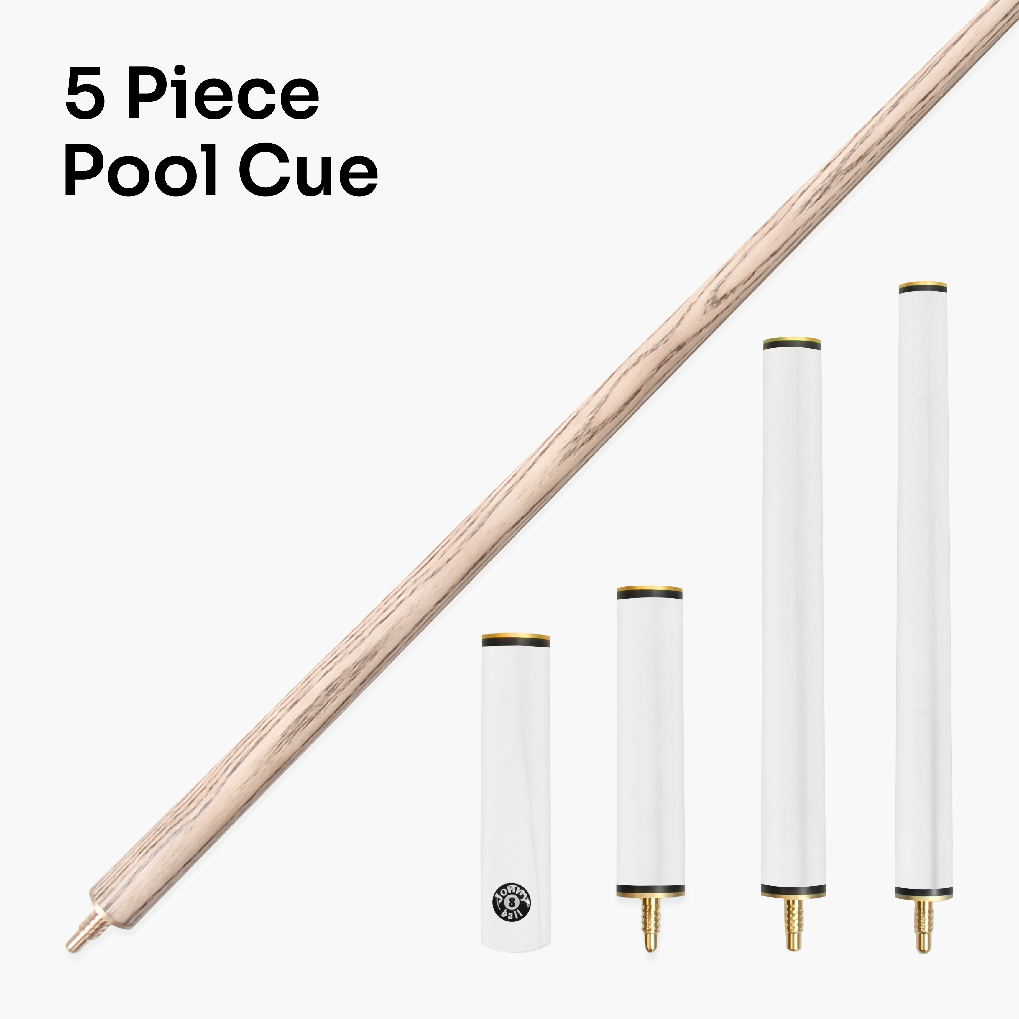 Jonny 8 Ball Combi adjustable 5-piece cue Cue + Case