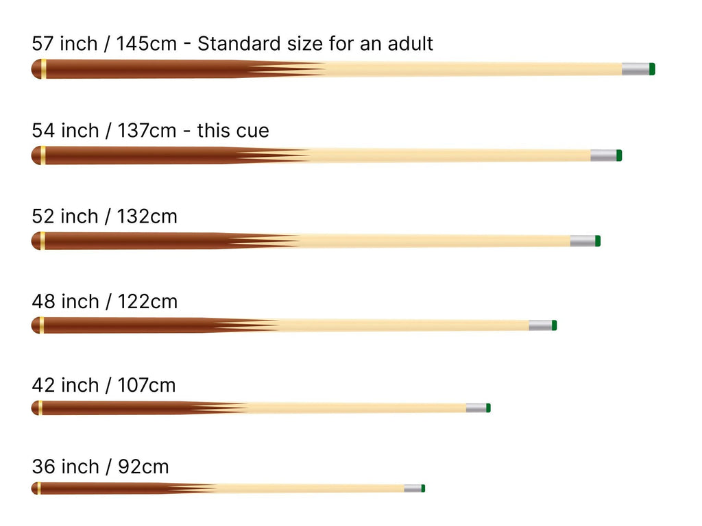 Kudos 54-inch black butt economy 2-piece cue Cue + Case