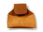 Brown suede chalk pouch with belt hook Cue + Case