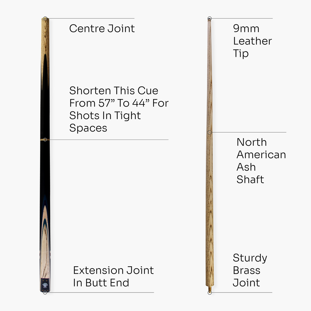 Jonny 8 Ball adjustable 57-inch 3-piece cue Cue + Case