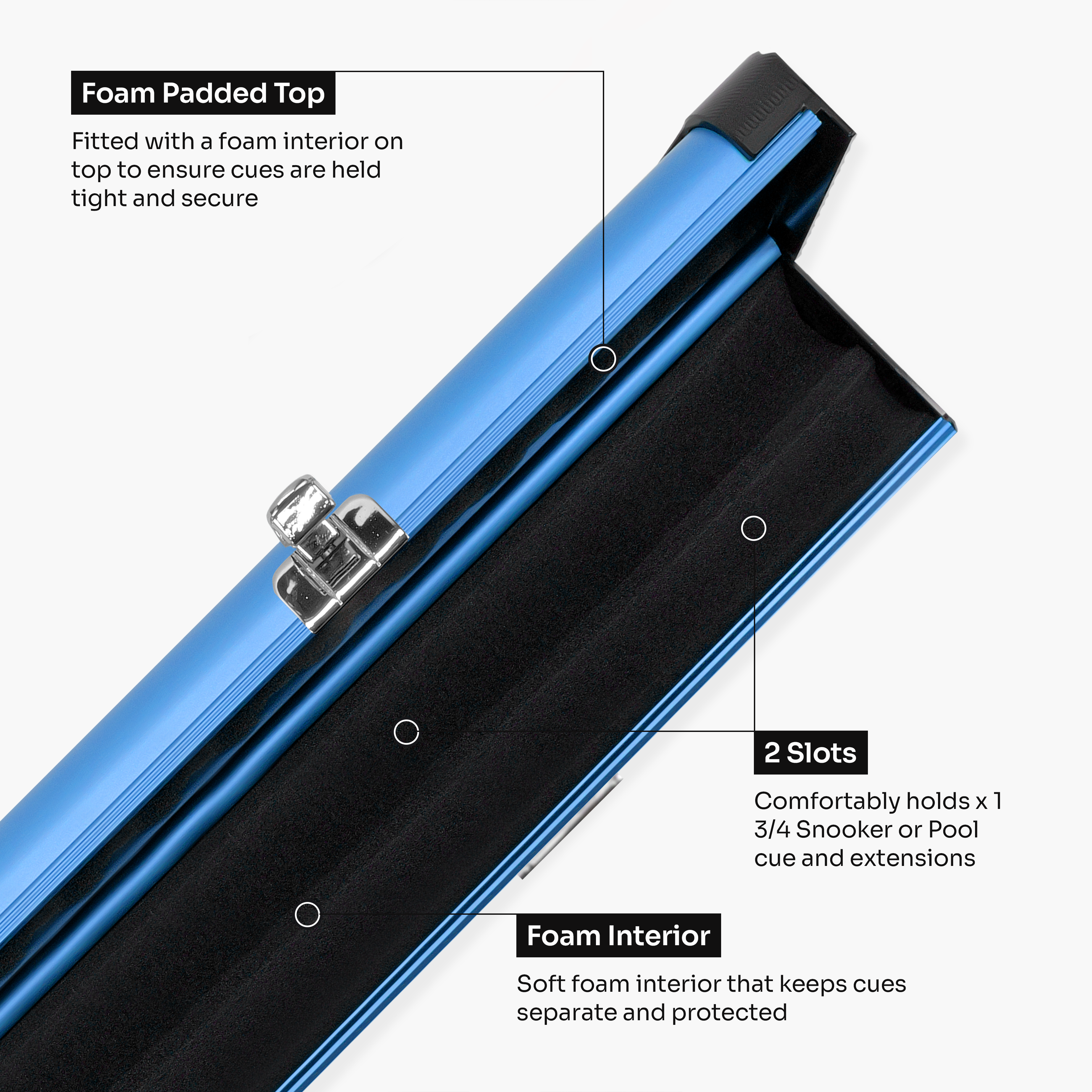 Baize Master Summit 2-slot 3/4 cue case Cue + Case