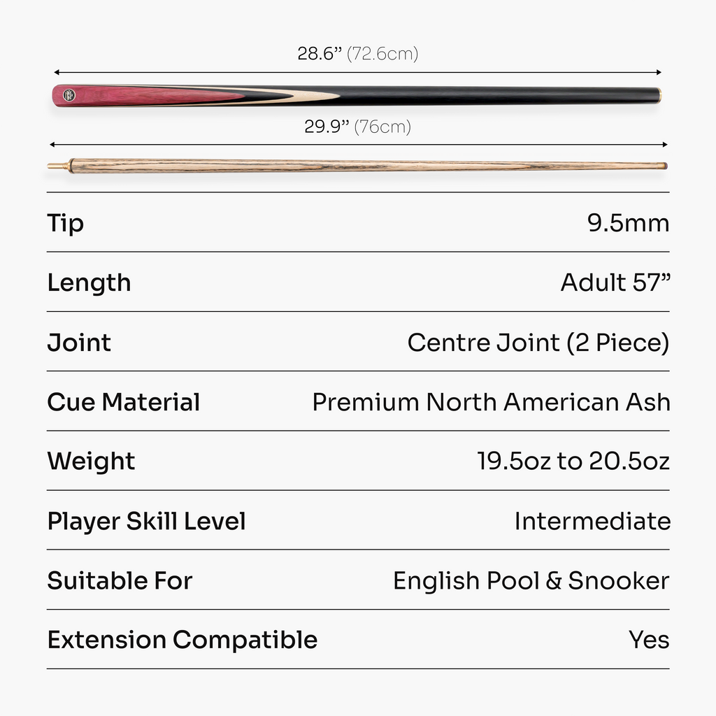 Baize Master Blackline Classic cue and case set Cue + Case