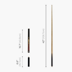 Jonny 8 Ball traditional 57-inch 3/4 cue with mini butt Cue + Case
