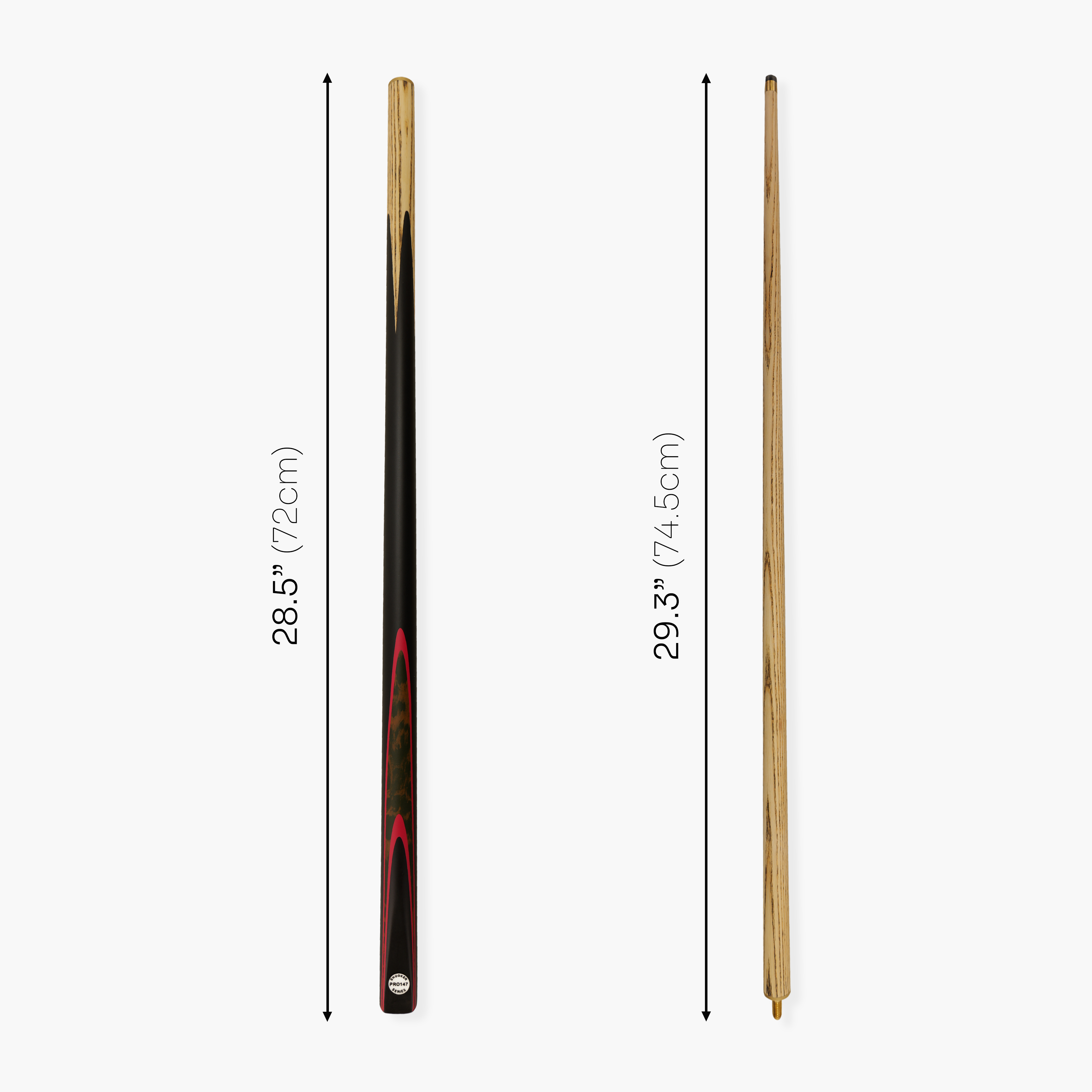 PRO147 Red Burl 57-inch cue and soft case set