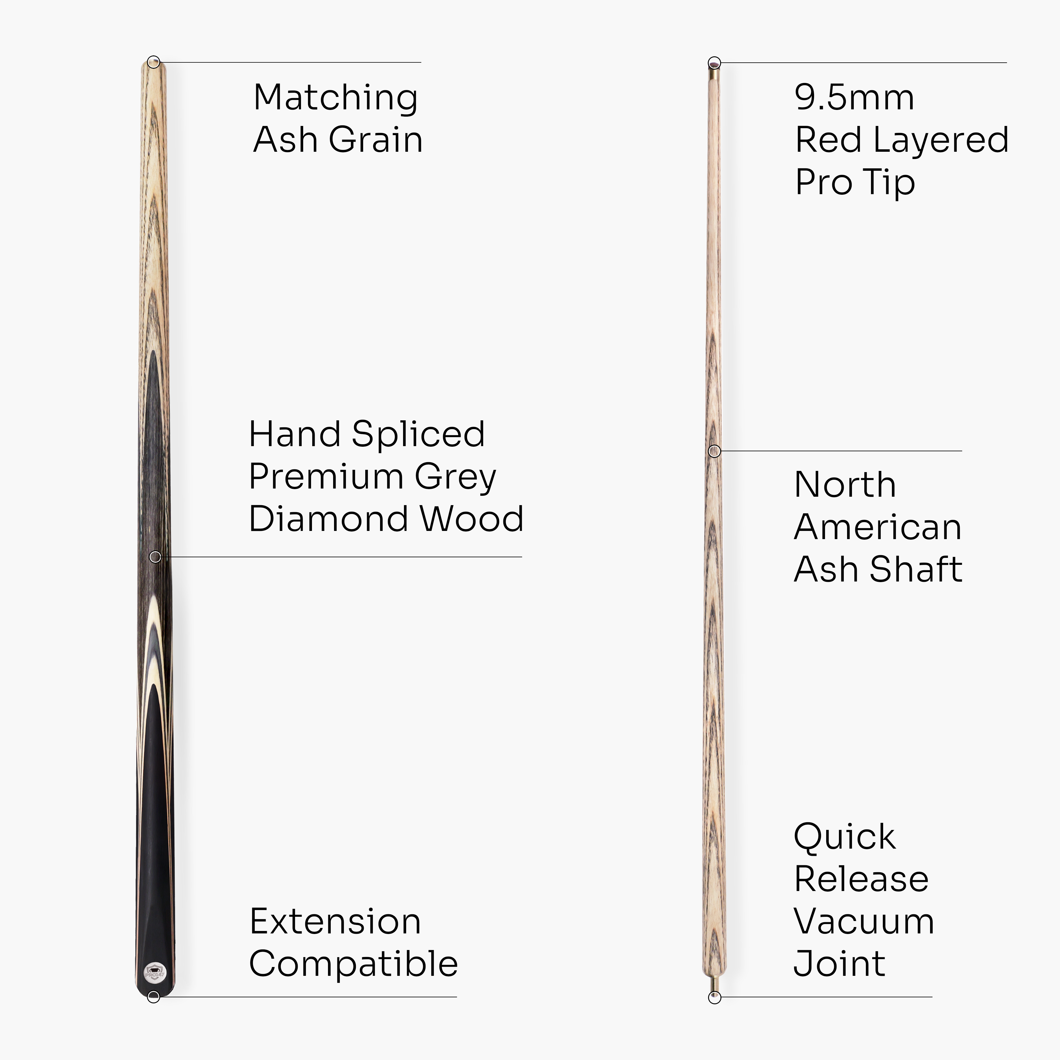 PRO147 Triumph 2-piece cue