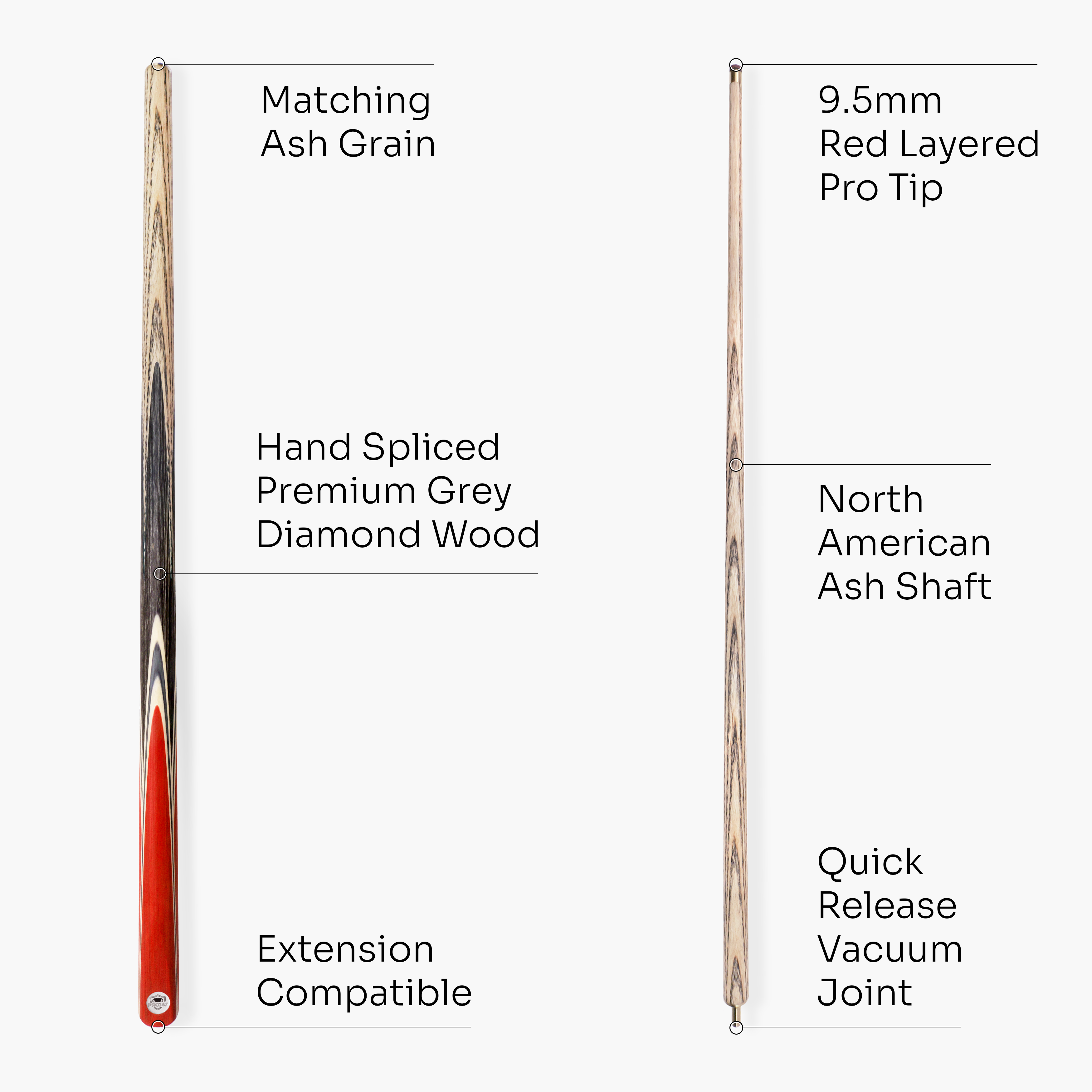 PRO147 Triumph 2-piece cue and case set