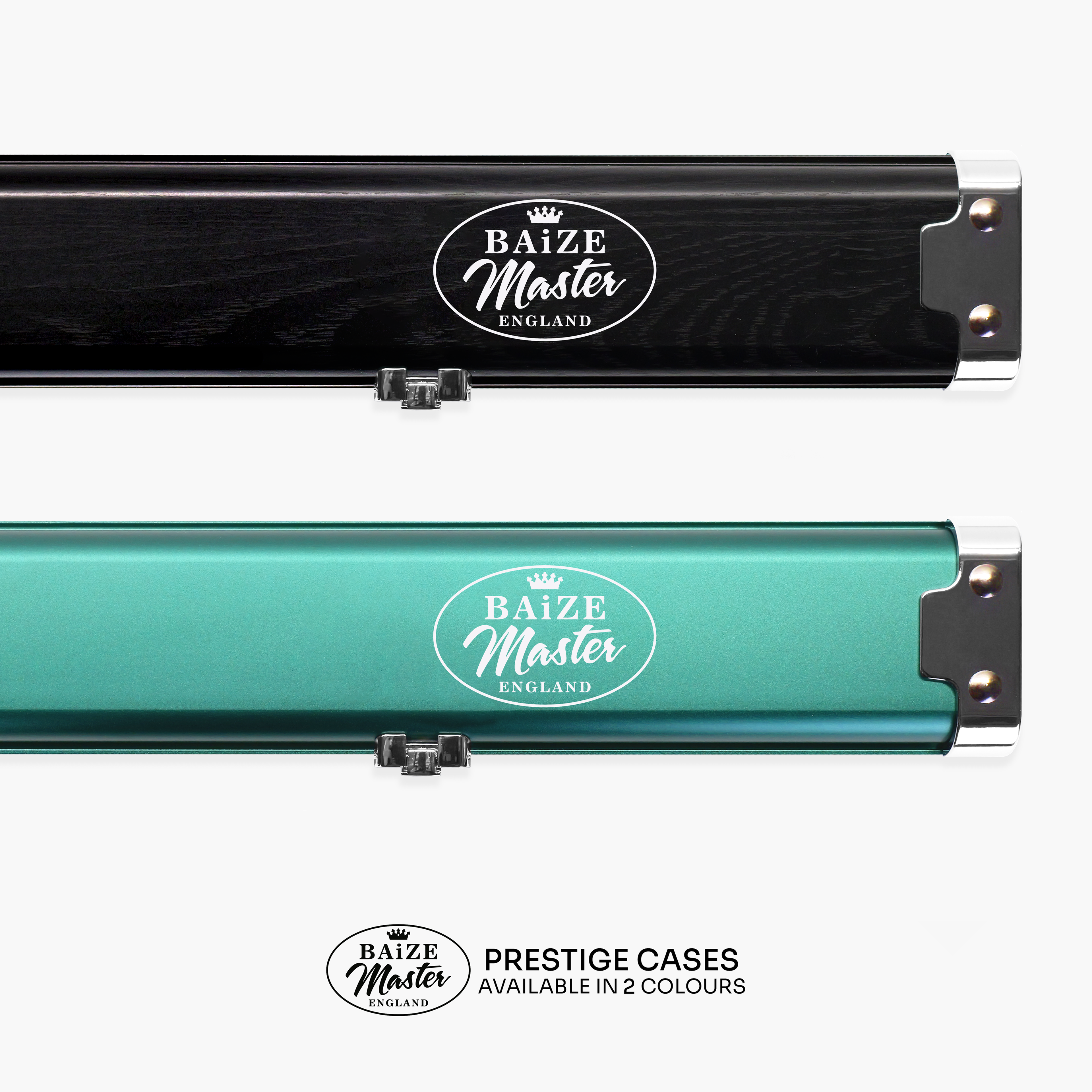 Baize Master Prestige 1-piece metal cue case - 2 cues Cue + Case