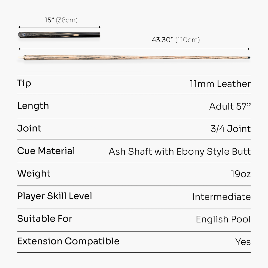 Baize Master Grey Crusher 57-inch pool break cue Cue + Case