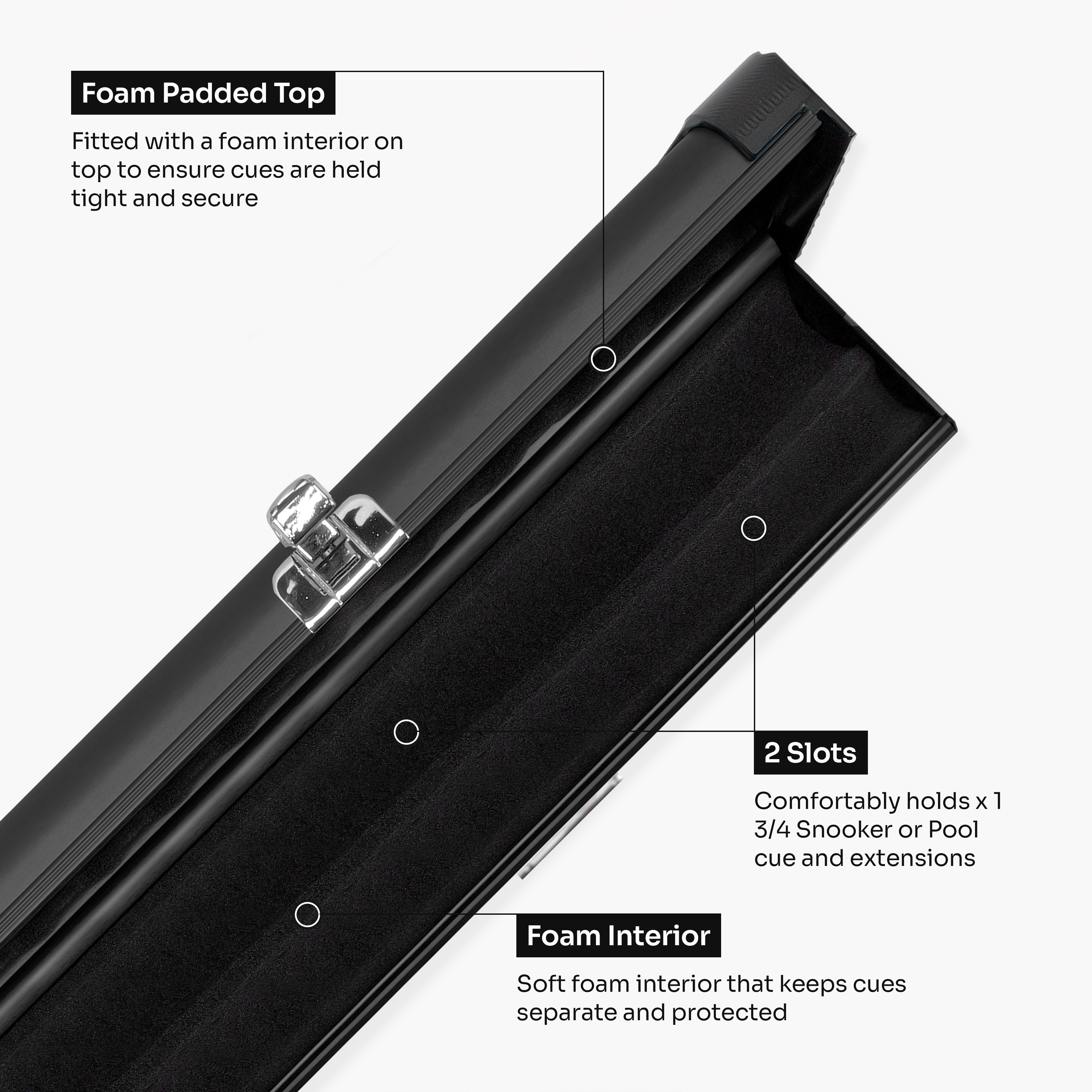 Baize Master Summit 2-slot one-piece cue case Cue + Case