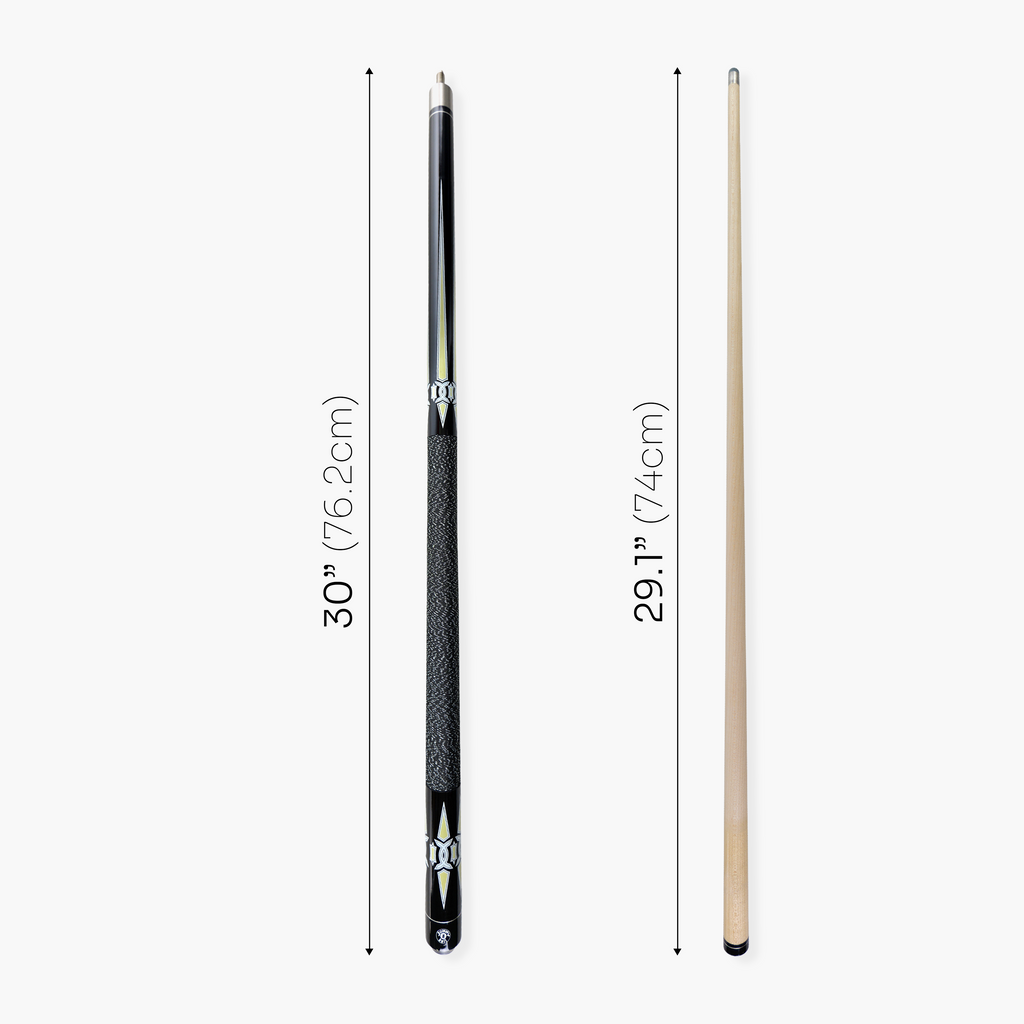 Jonny 8 Ball Geometric 57 Inch 2 Piece Snooker Pool Cue 10mm Tip Cue + Case
