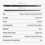 Jonny 8 Ball Inferno 2-piece graphite cue Cue + Case