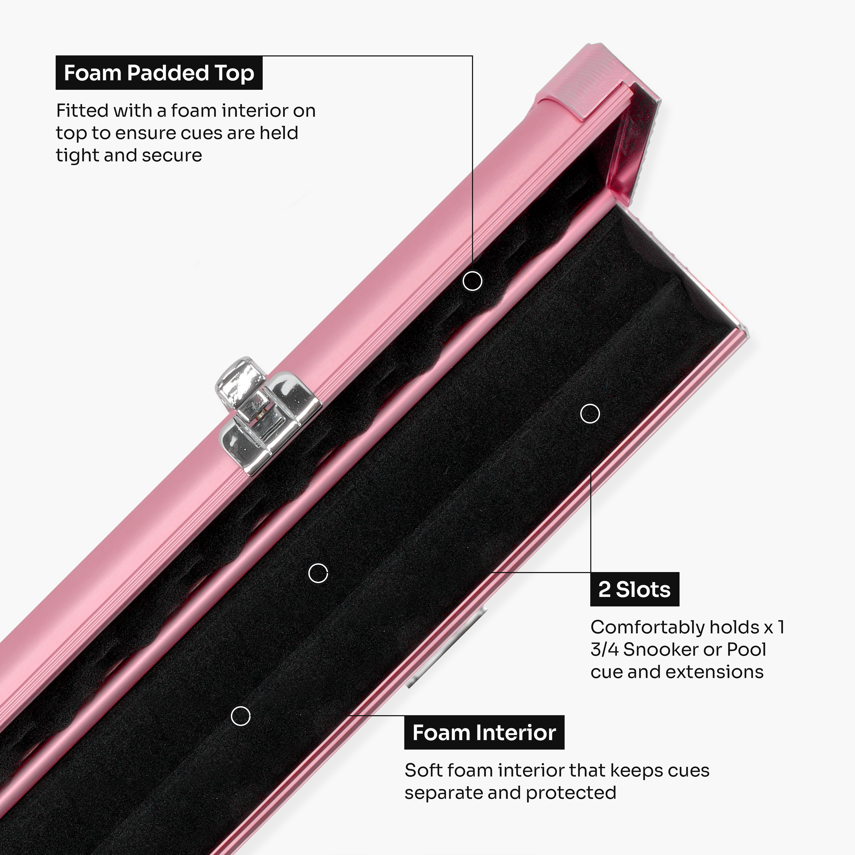 Baize Master Summit 2-slot one-piece cue case Cue + Case
