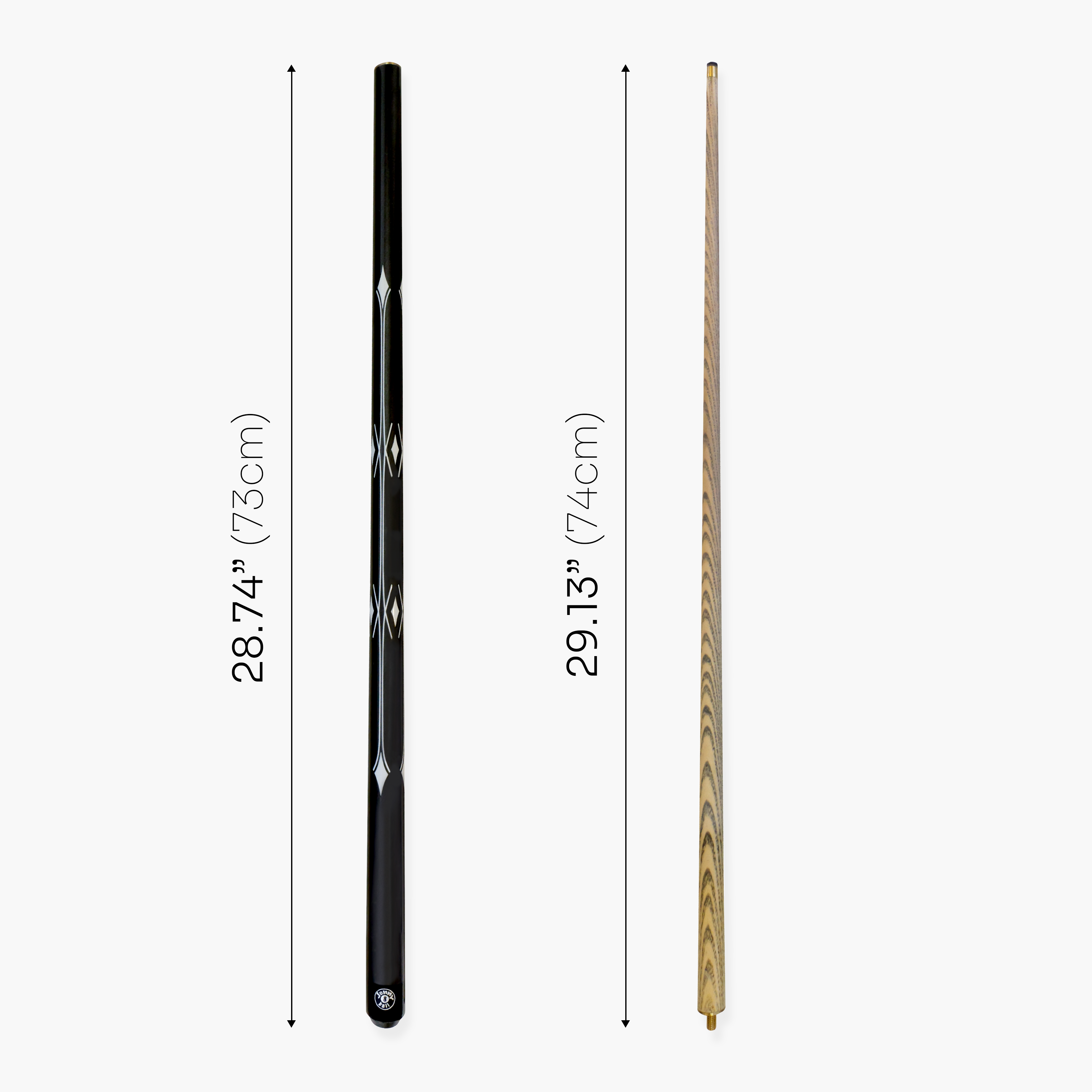 Jonny 8 Ball White Spear 57-inch 2-piece cue Cue + Case