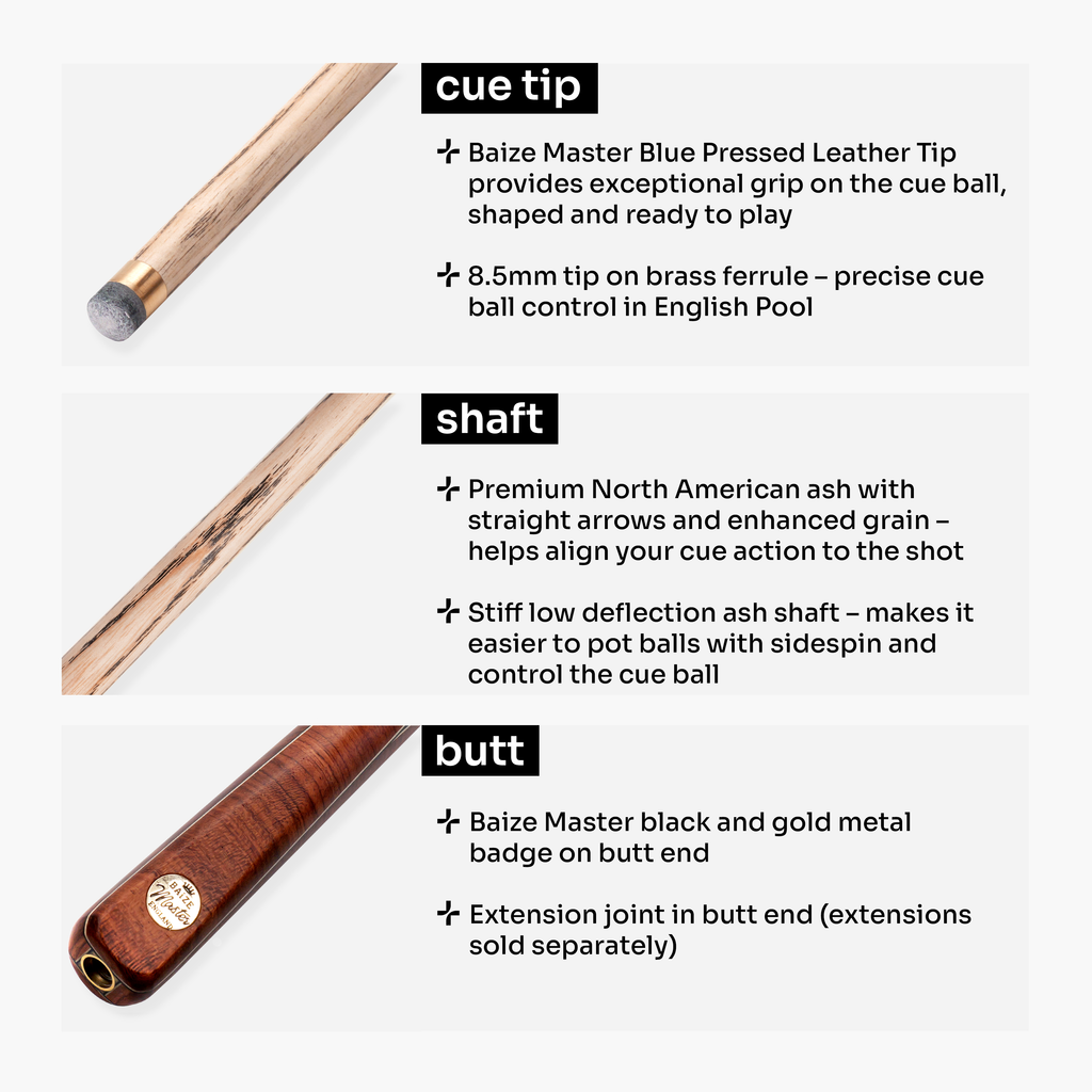 Baize Master Russet Marksman cue and case set Cue + Case