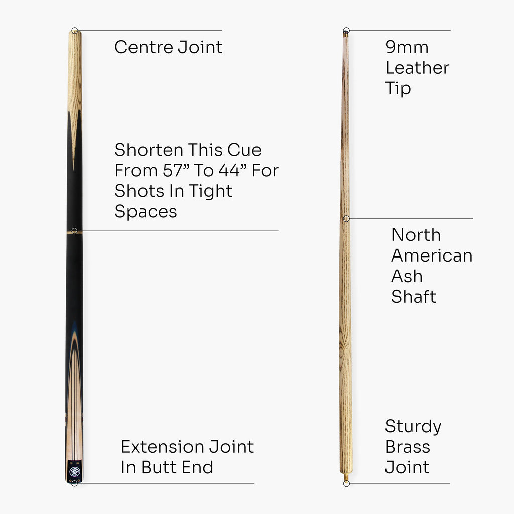 Jonny 8 Ball adjustable 57-inch 3-piece cue and hard case Cue + Case