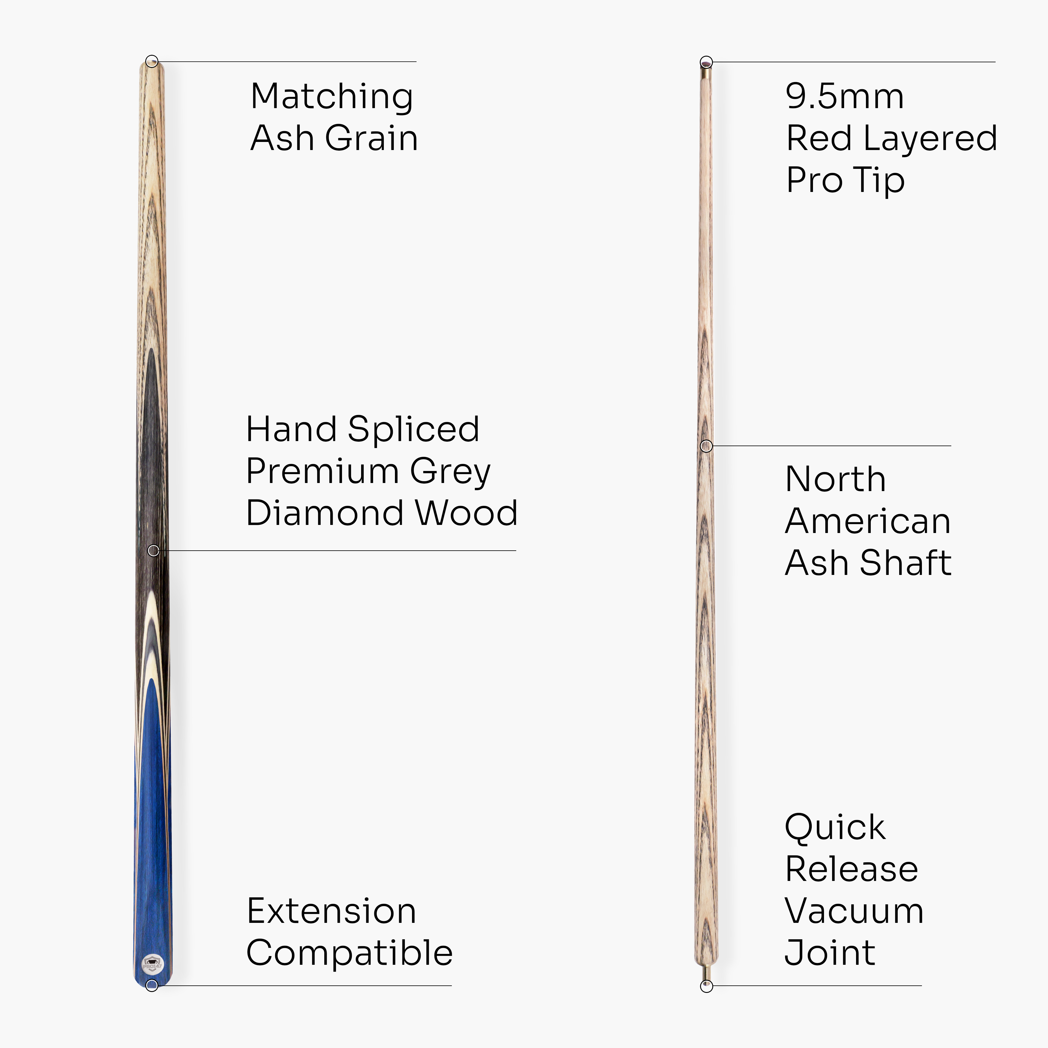 PRO147 Triumph 2-piece cue
