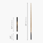 Jonny 8 Ball traditional 57-inch 3/4 cue with mini butt Cue + Case