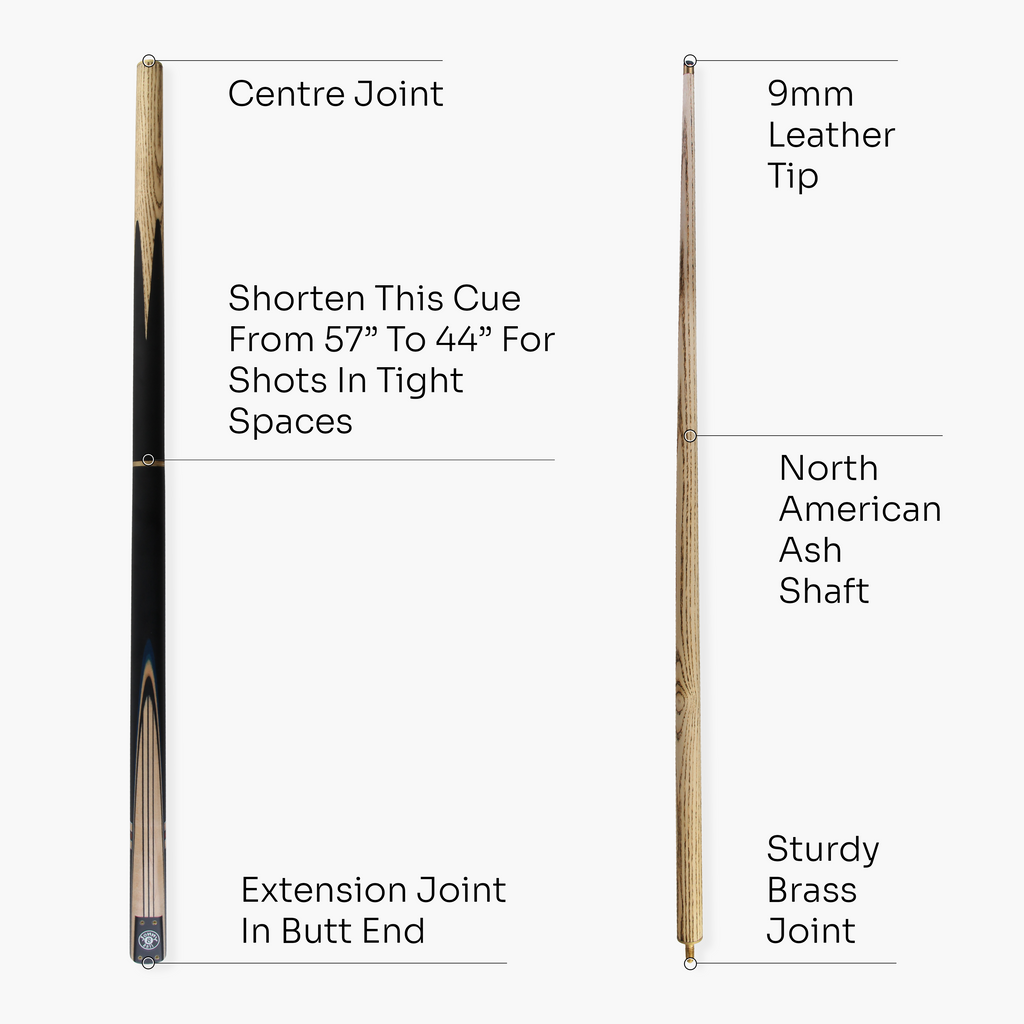 Jonny 8 Ball adjustable 57-inch 3-piece cue Cue + Case