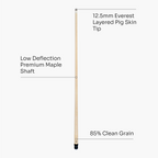 Dynamite Billiards PRO-85 maple shaft - 12.5mm tip