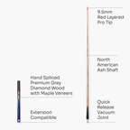 PRO147 Triumph 3/4 cue and case set