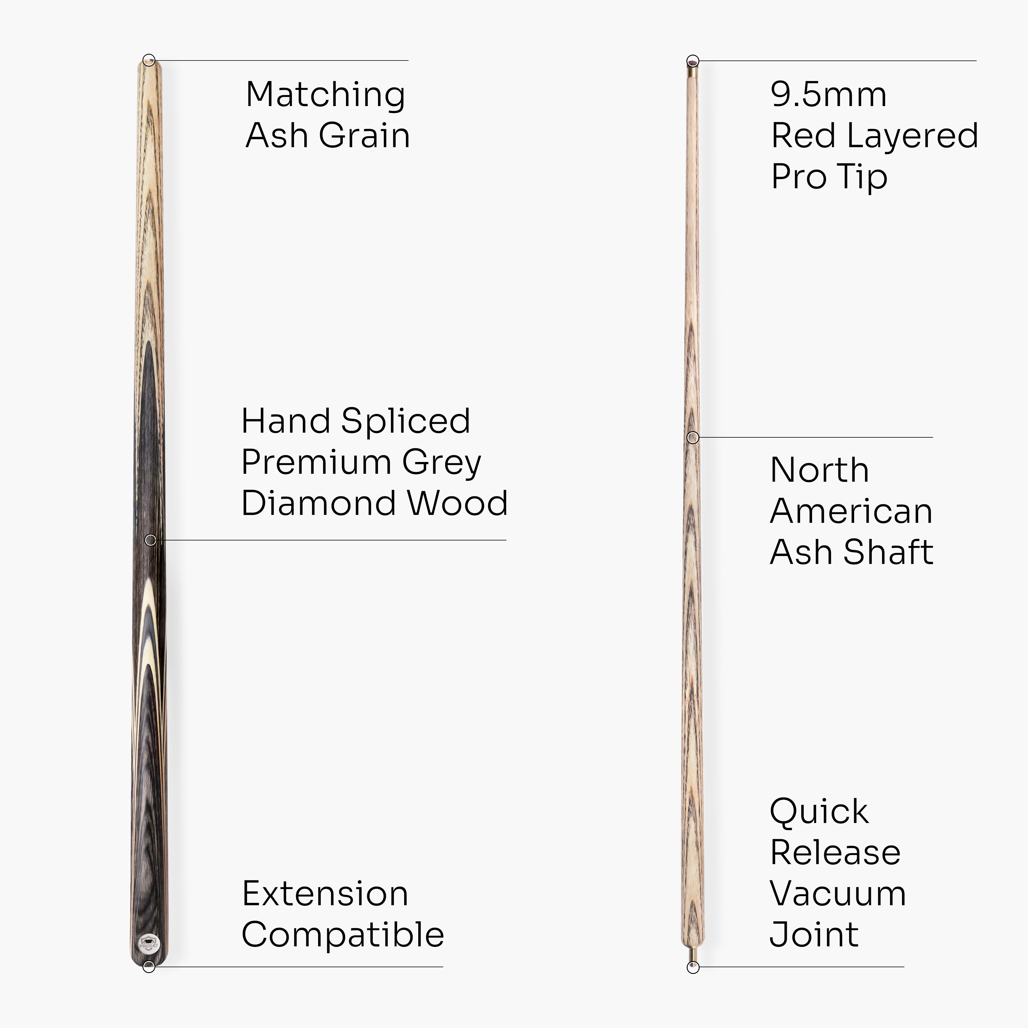 PRO147 Triumph 2-piece cue and case set