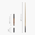 Jonny 8 Ball traditional 57-inch 3/4 cue with mini butt Cue + Case