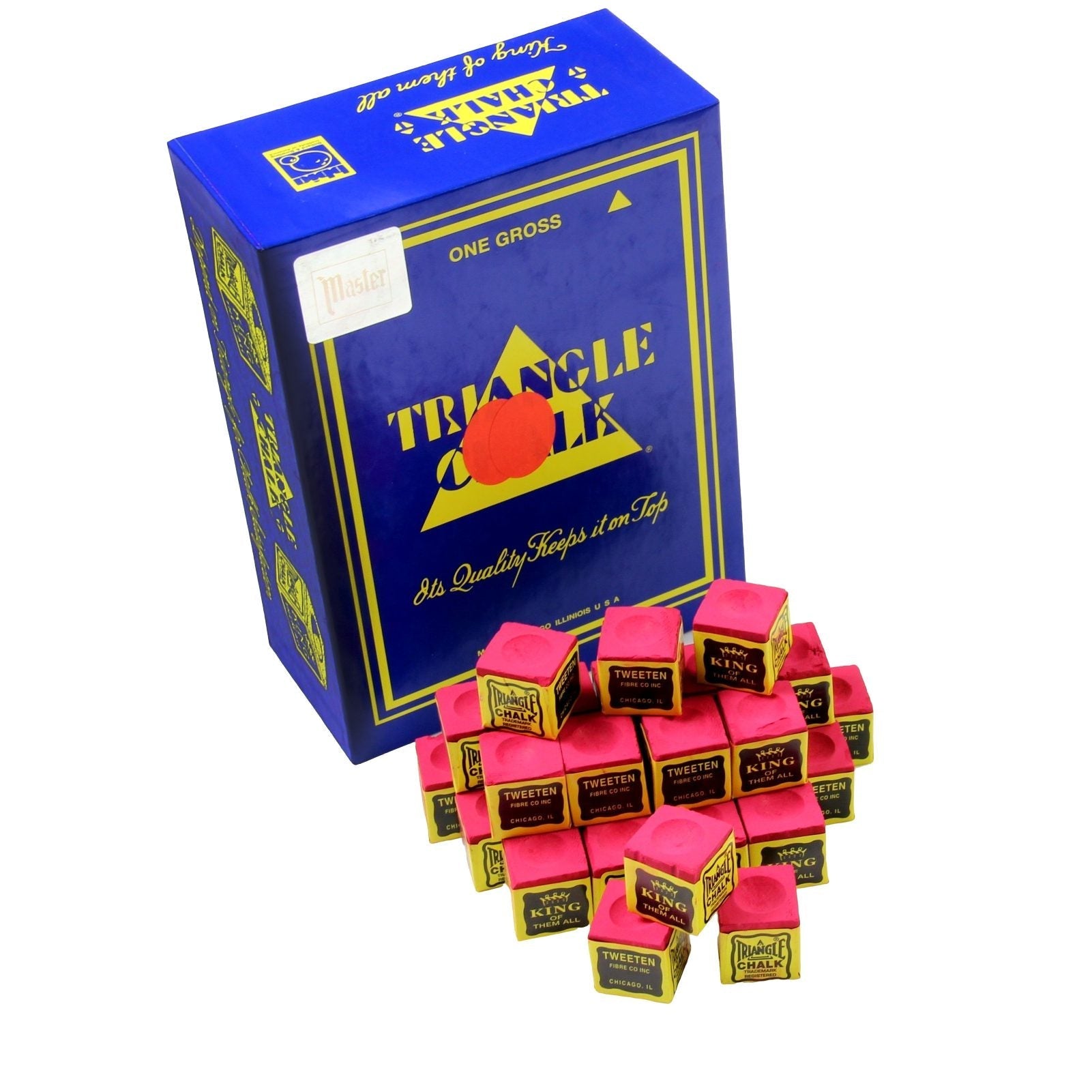 Triangle red chalk - 144 pieces Cue + Case