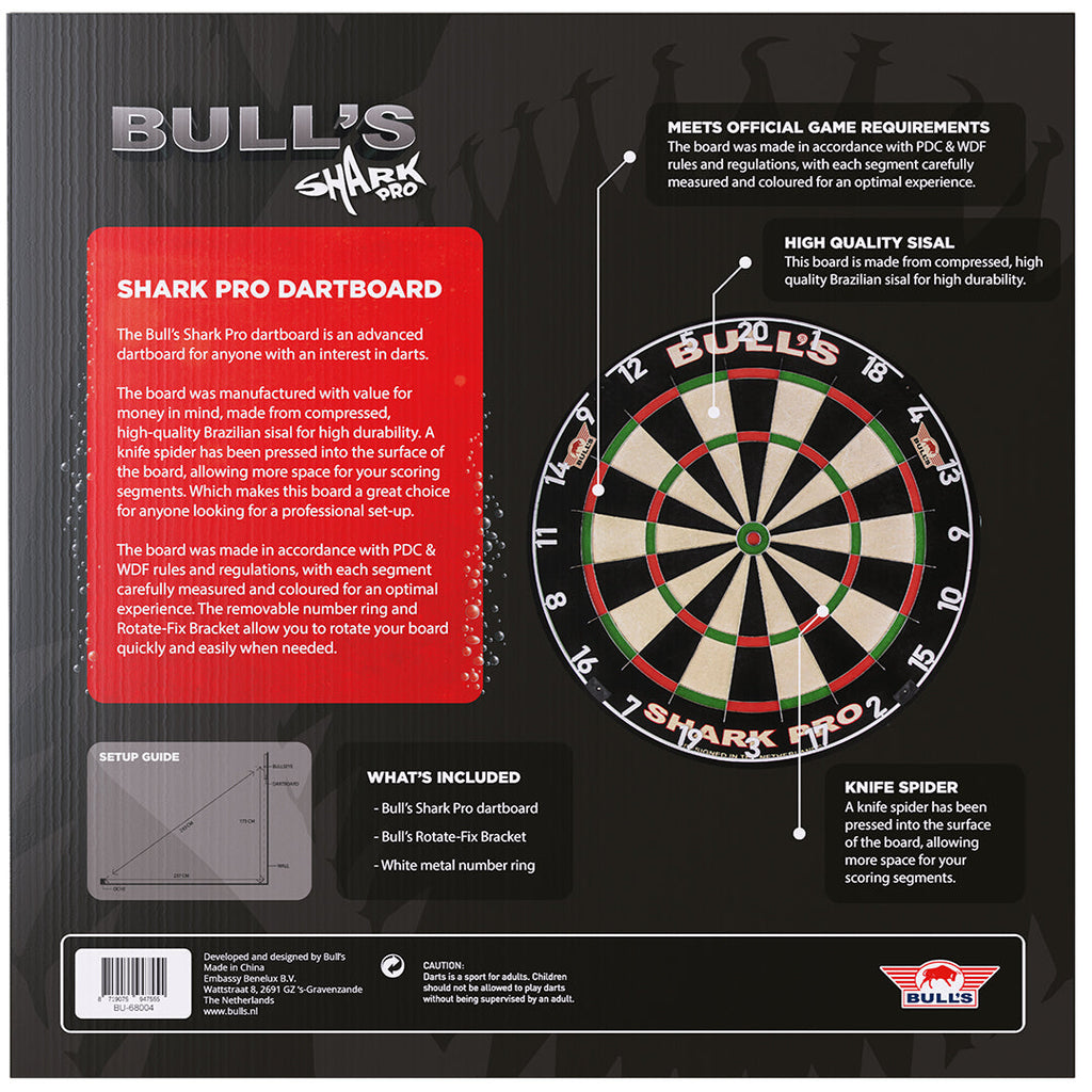 Bull's Shark Pro Dartboard GW Darts