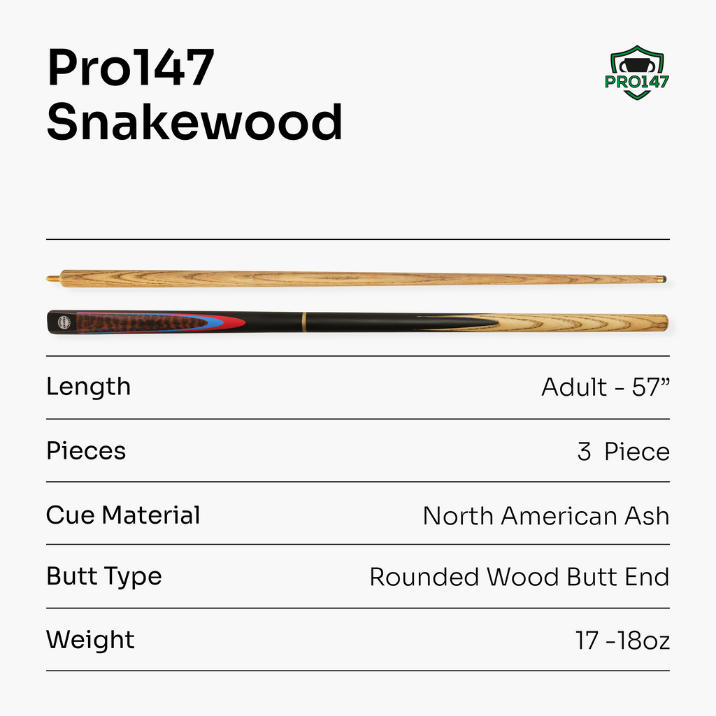PRO147 Snakewood 57-inch cue and case set