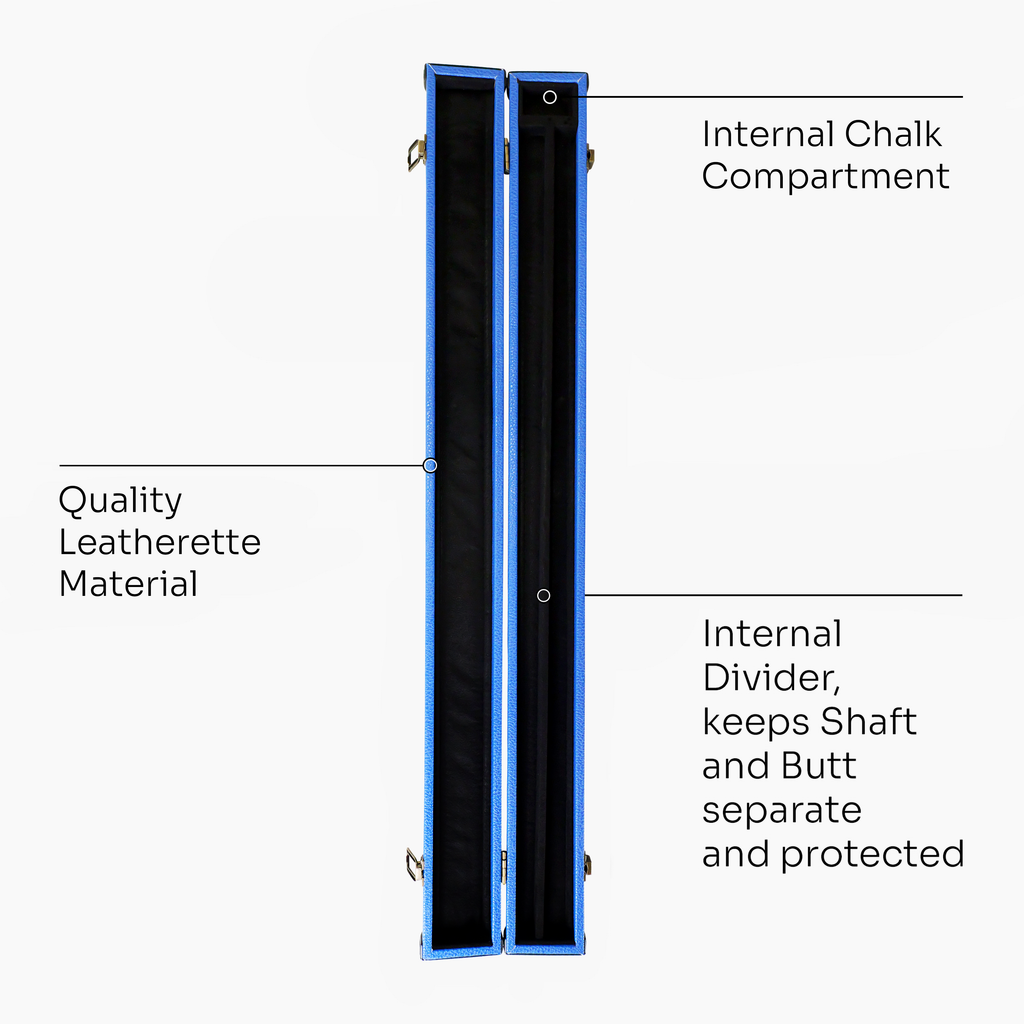 Royal blue luxury 2-piece cue case