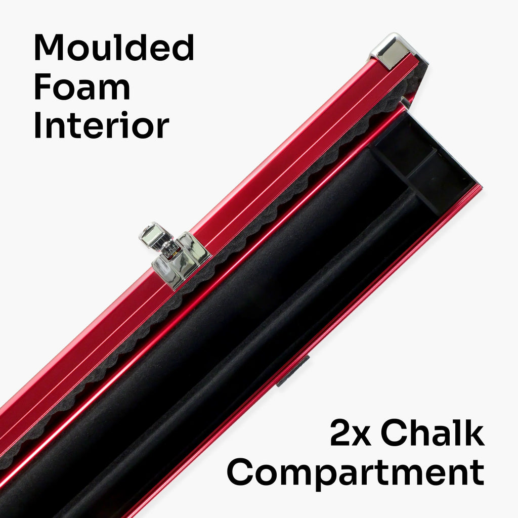 Baize Master Pro Line red 3/4 cue case Cue + Case