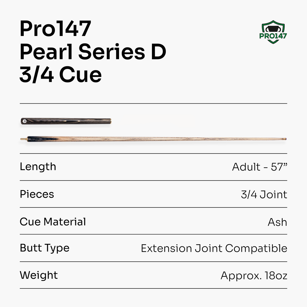 PRO147 Pearl Series Grey 57-inch 3/4 cue