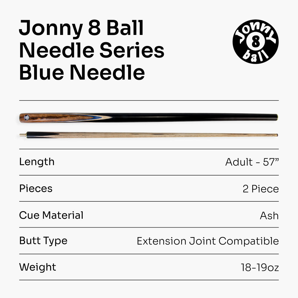 Jonny 8 Ball Needle 57-inch cue and case set Cue + Case