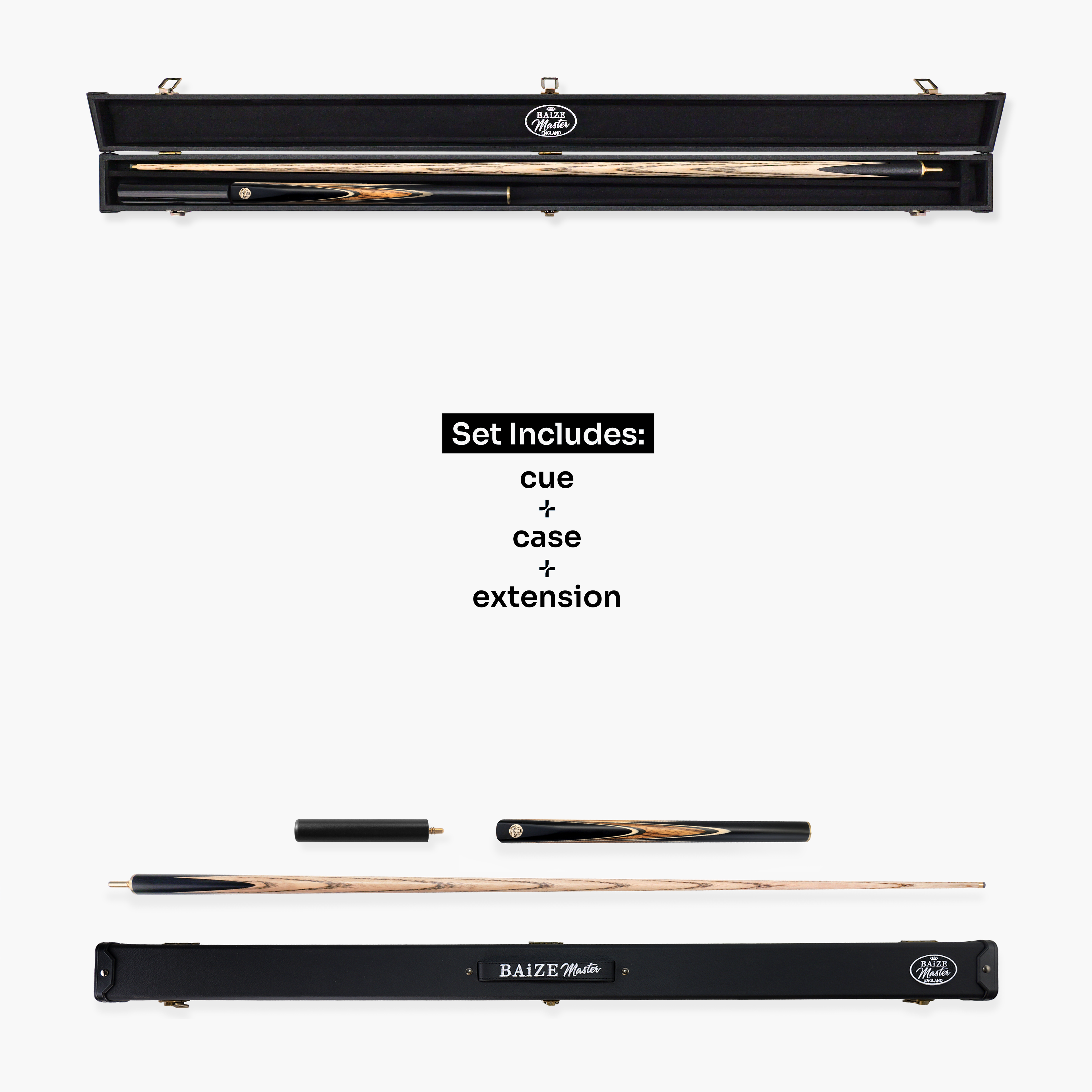 Baize Master Earthen Marksman cue and case set Cue + Case