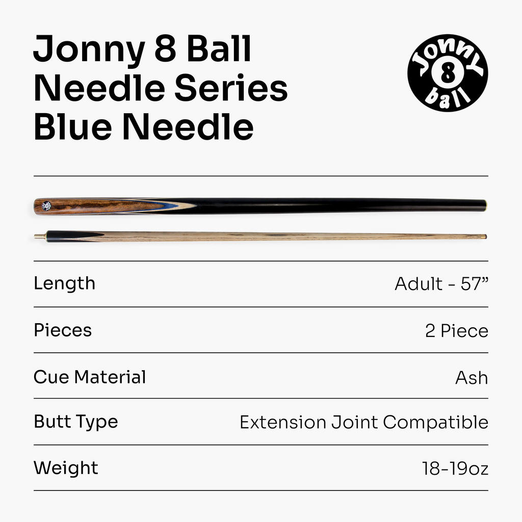 Jonny 8 Ball Needle 57-inch 2-piece pool cue Cue + Case