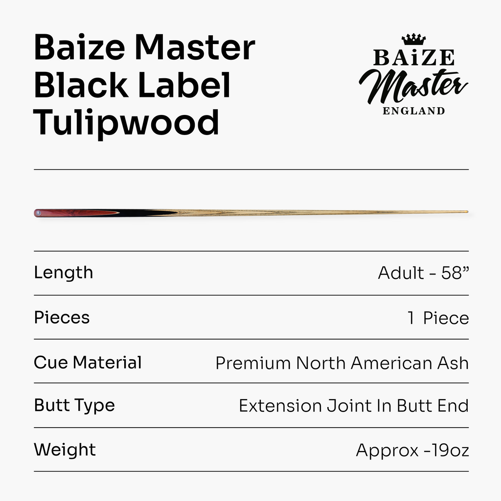 Baize Master Black Label 58-inch snooker cue
