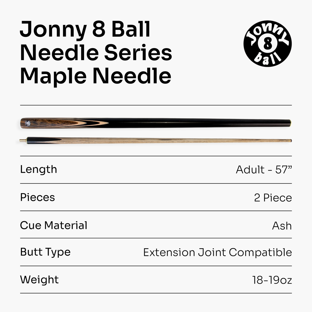Jonny 8 Ball Needle 57-inch 2-piece pool cue Cue + Case