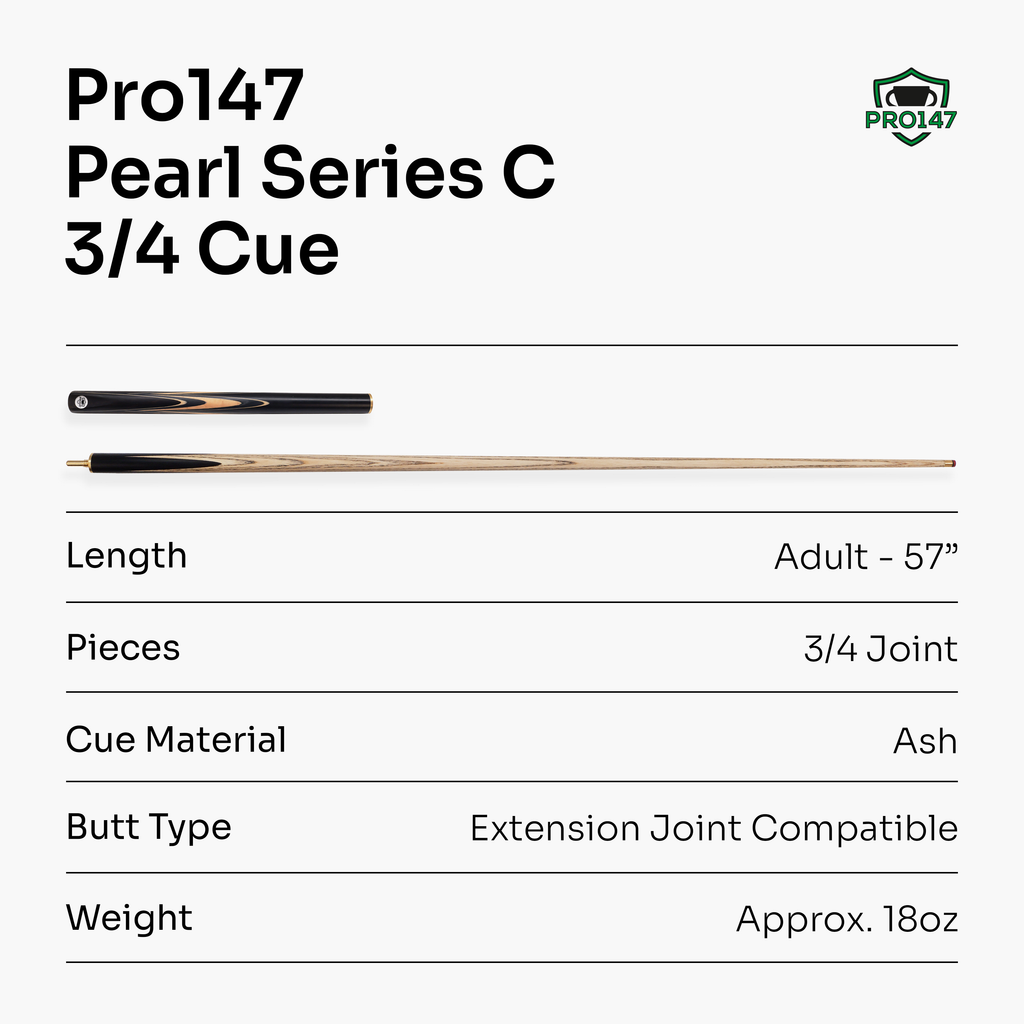 PRO147 Pearl Series Cream 57-inch 3/4 cue