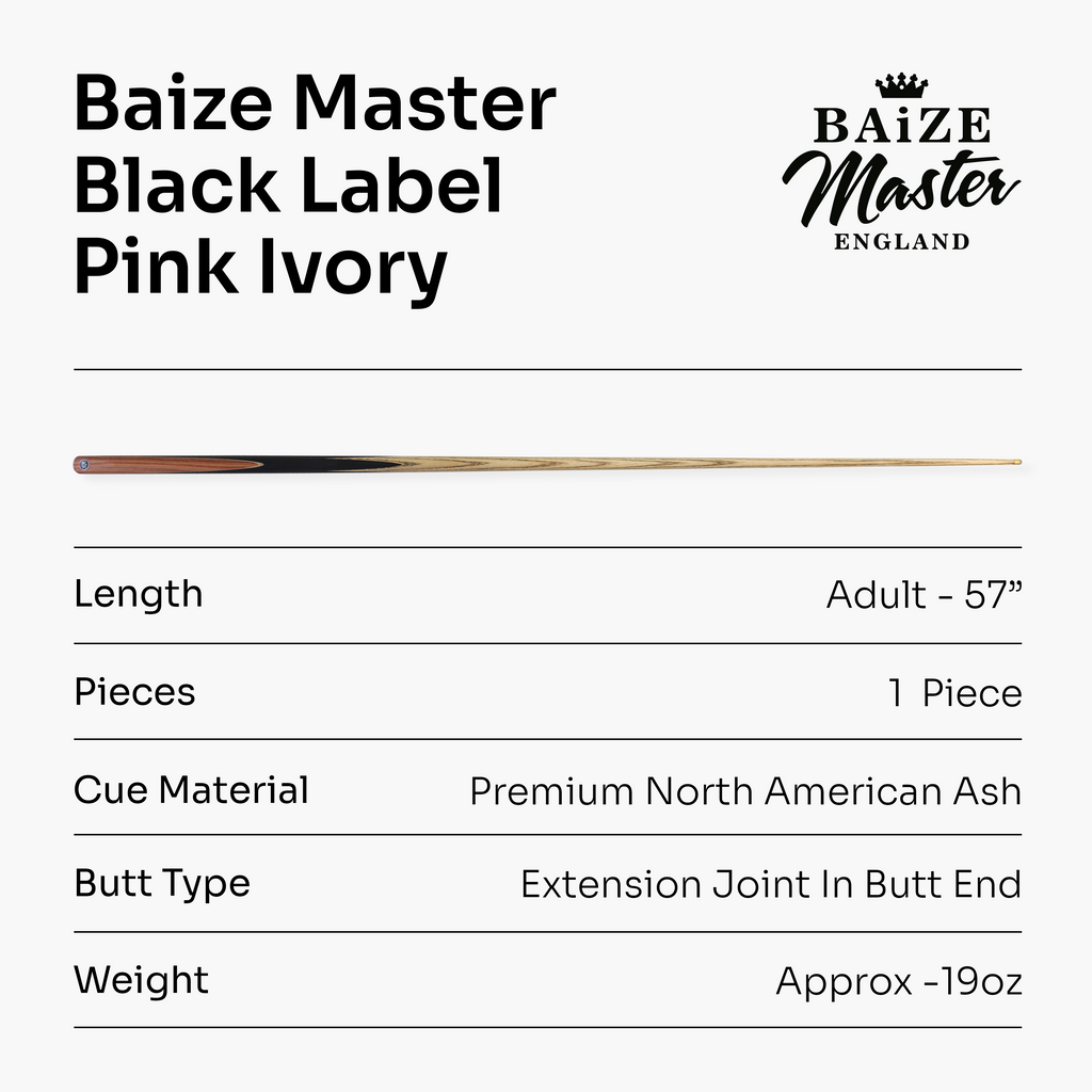 Baize Master Black Label 57-inch pool cue