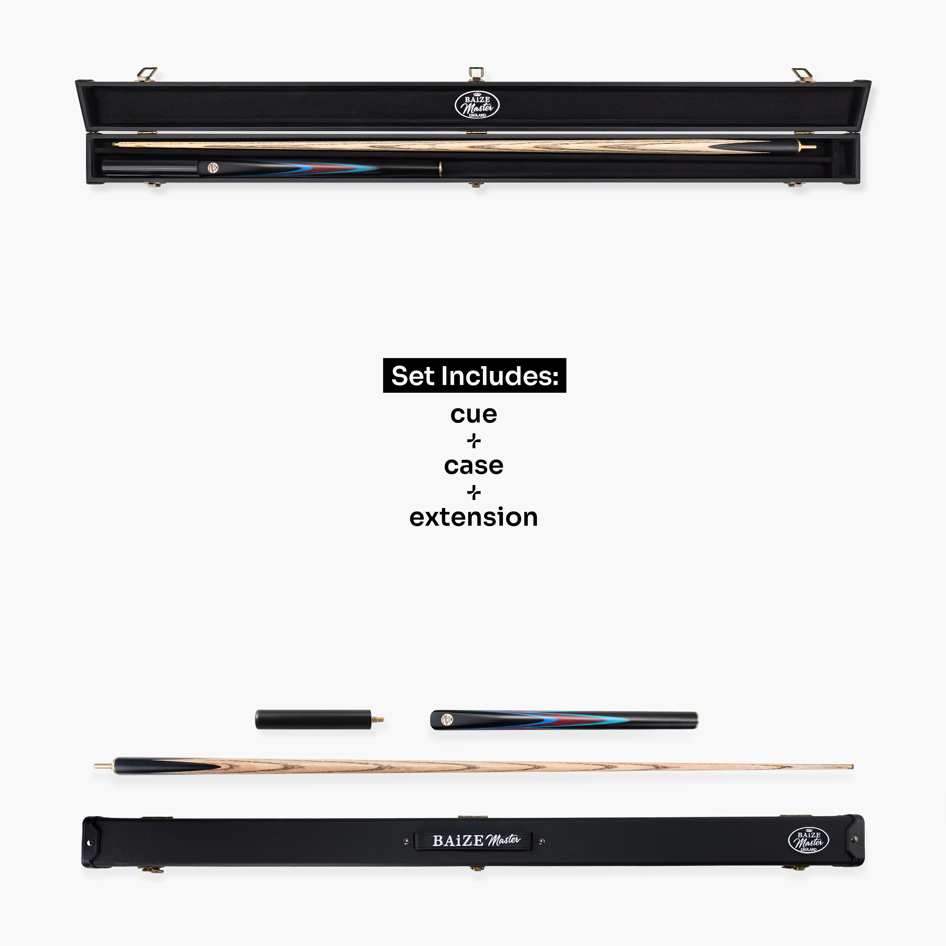 Baize Master Junior Marksman cue and case set Cue + Case
