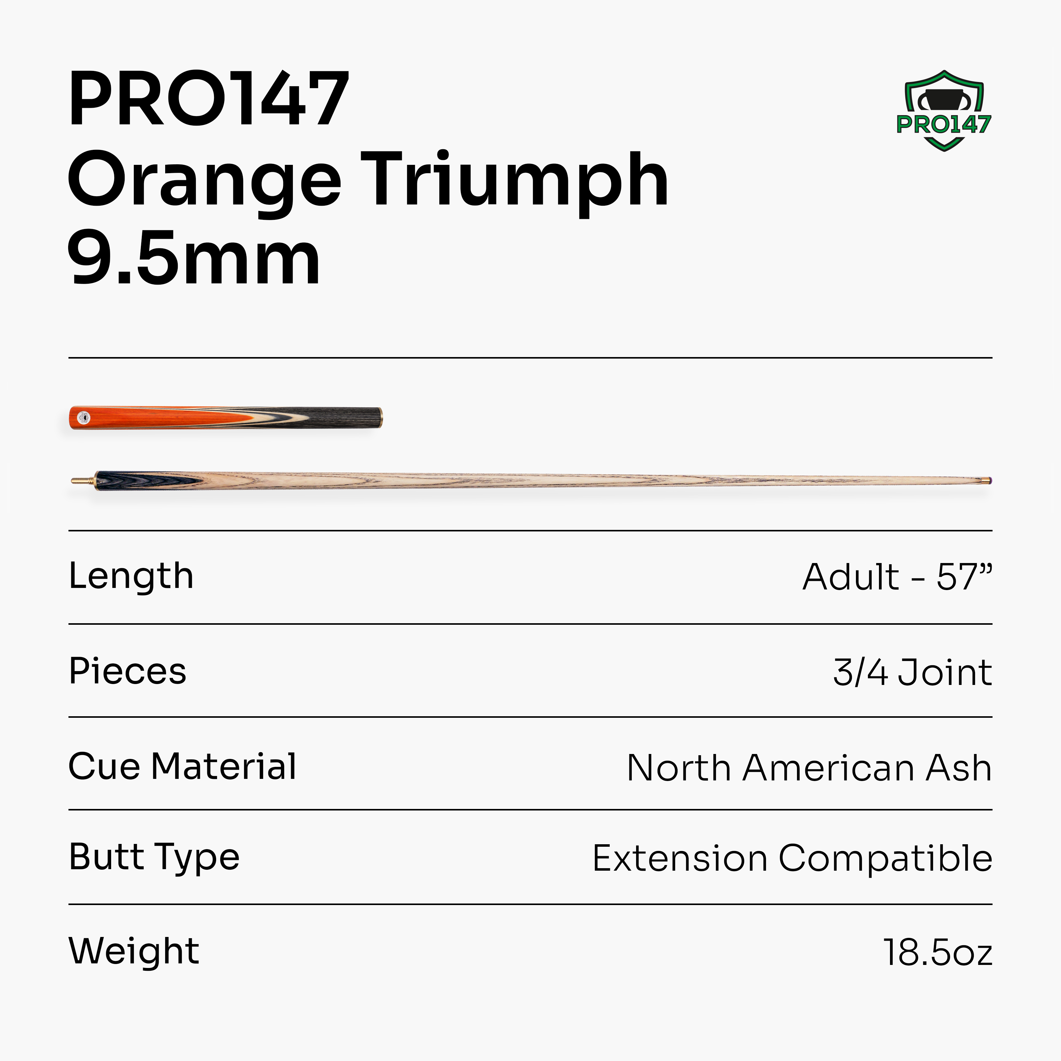 PRO147 Triumph 3/4 cue