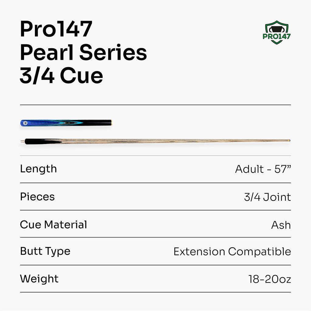 PRO147 Pearl Series Green Burl 57-inch 3/4 cue
