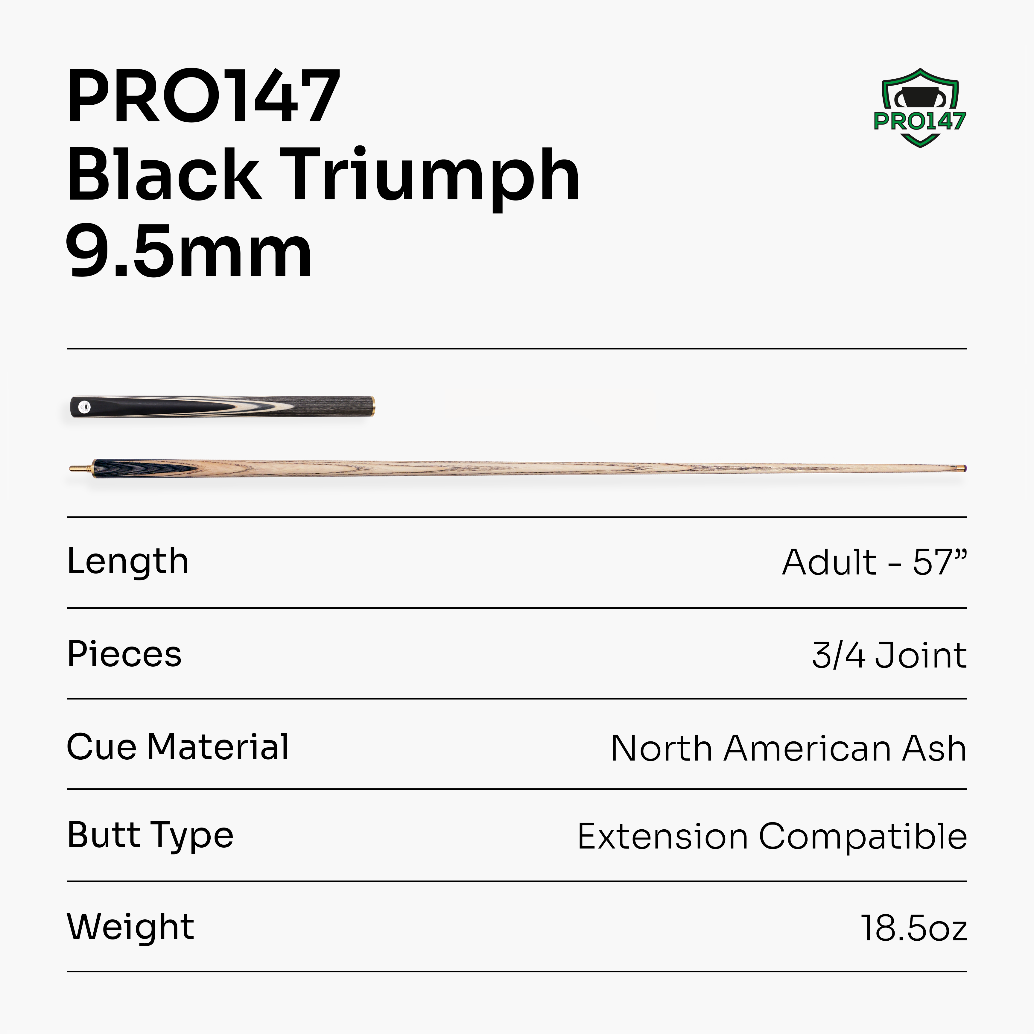 PRO147 Triumph 3/4 cue