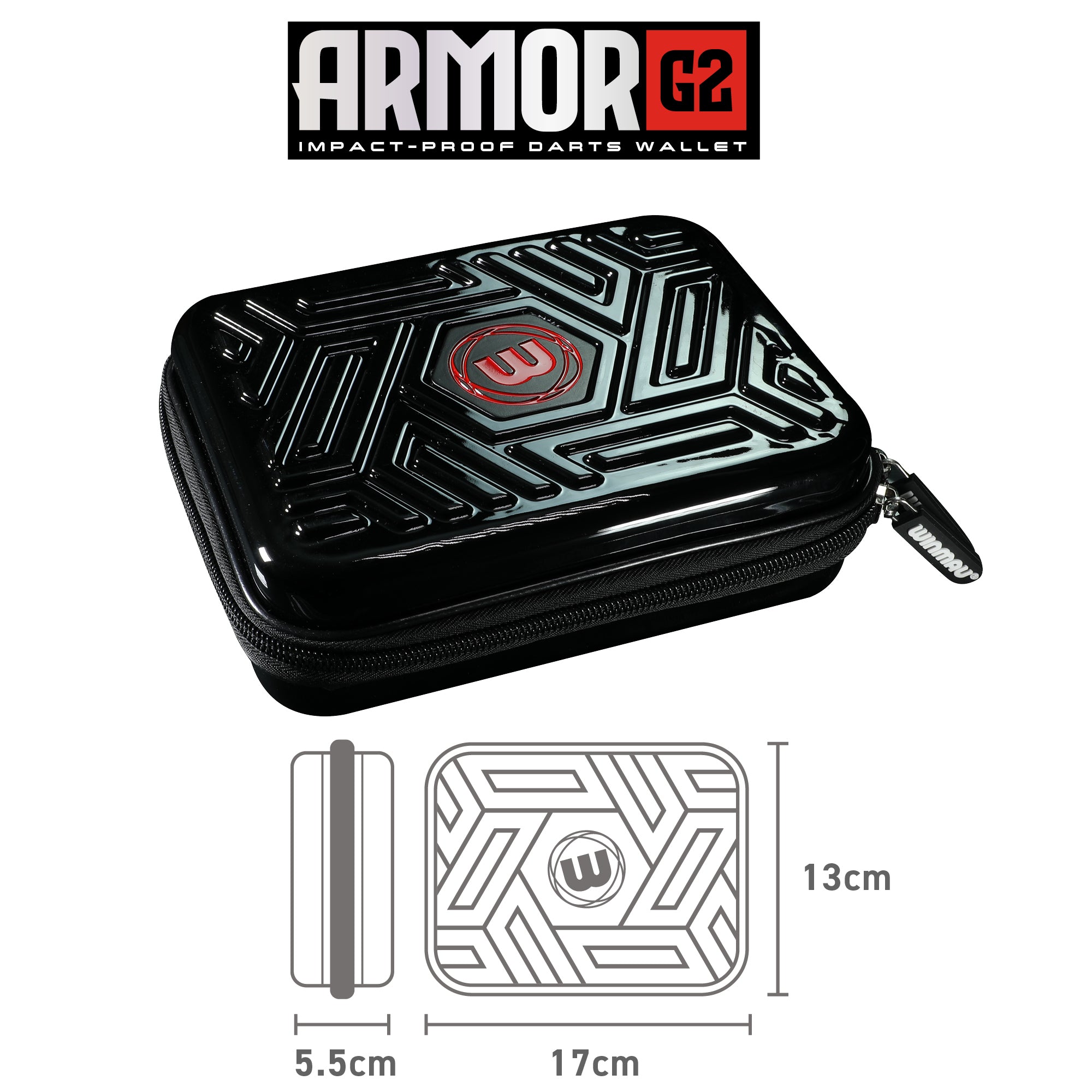 WINMAU Armor G2 Dart Wallet BLACK GW Darts