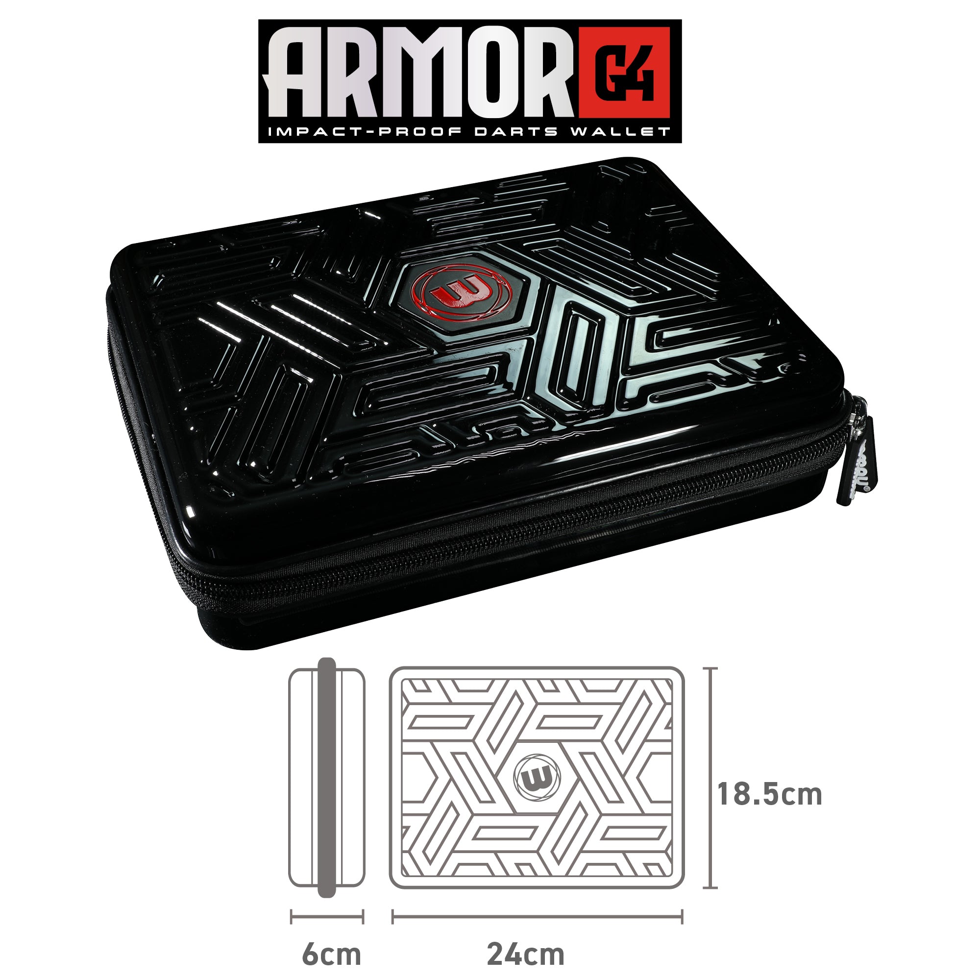 WINMAU Armor G4 Dart Wallet BLACK GW Darts