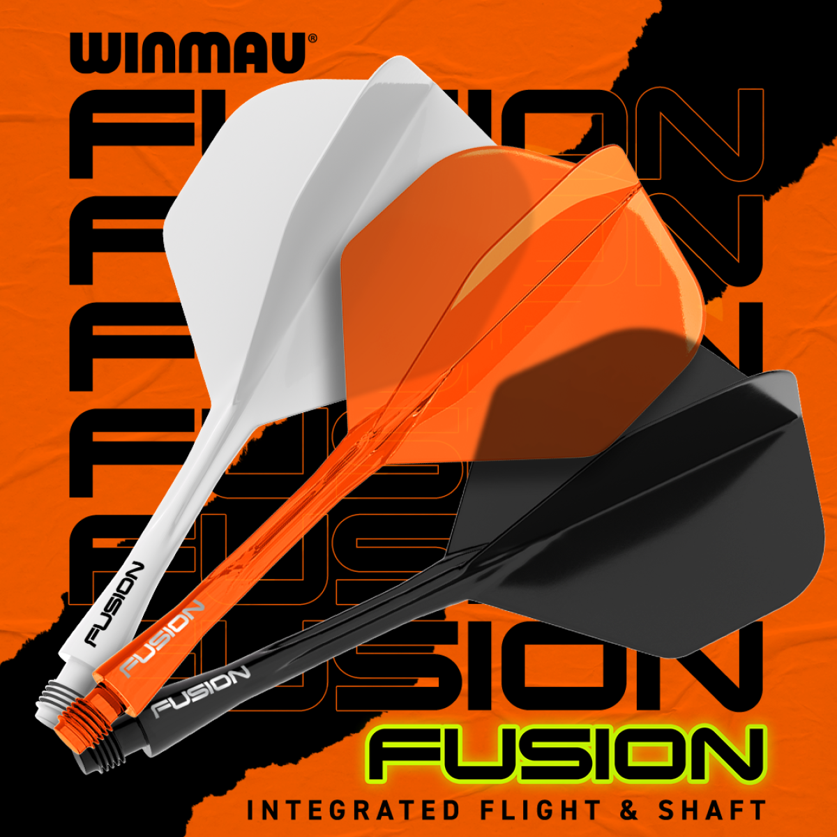 WINMAU Fusion Flight & Shaft Orange GW Darts