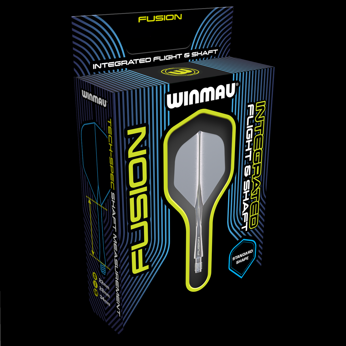 WINMAU Fusion Flight & Shaft Grey Smoke GW Darts