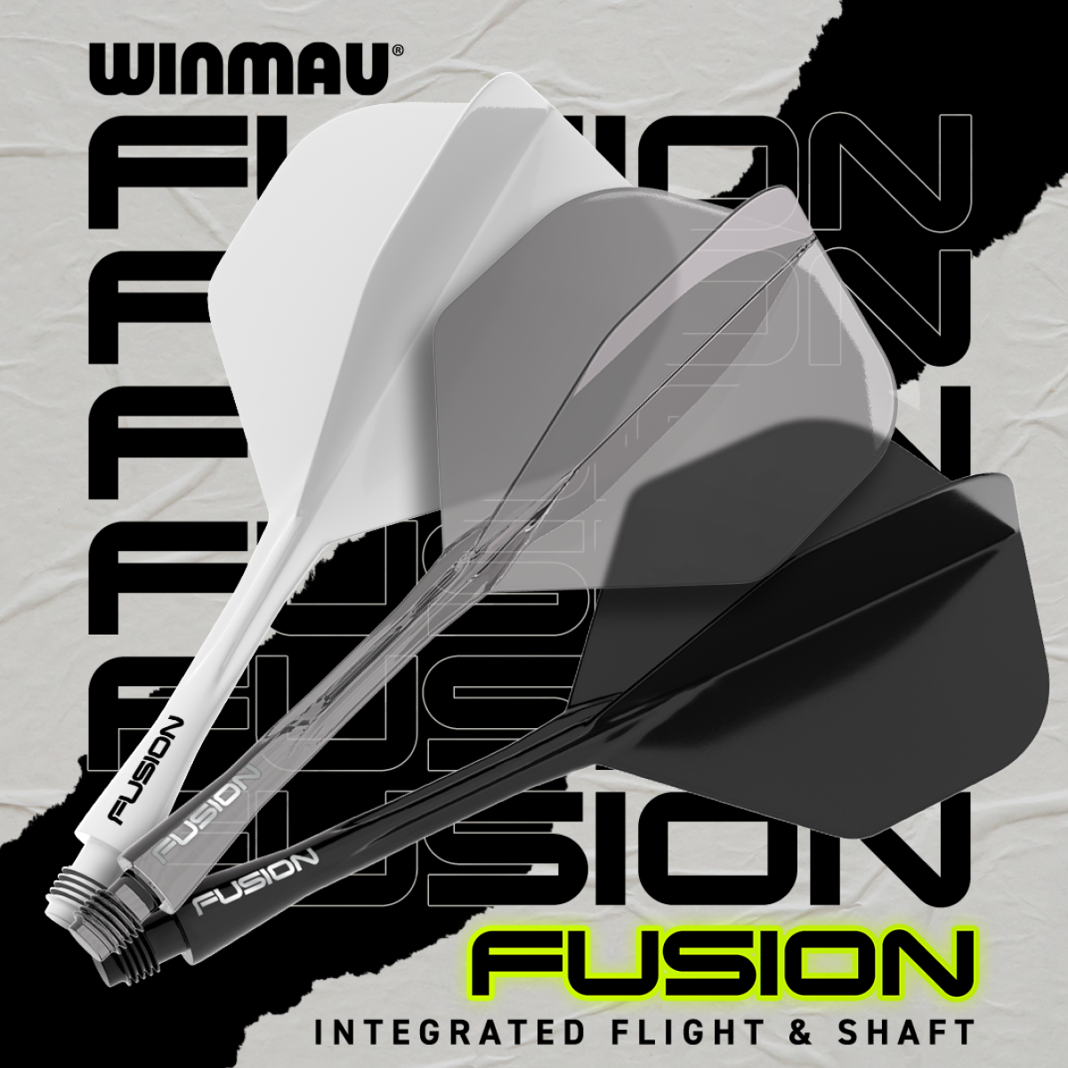 WINMAU Fusion Flight & Shaft Grey Smoke GW Darts